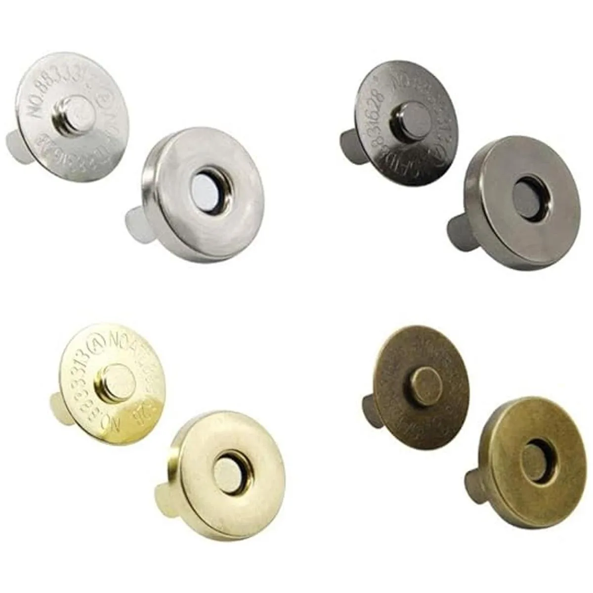 Cierres magnéticos de botón a presión para costura