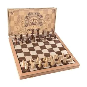 AMEROUS Juego de ajedrez de madera magnético juego de_2