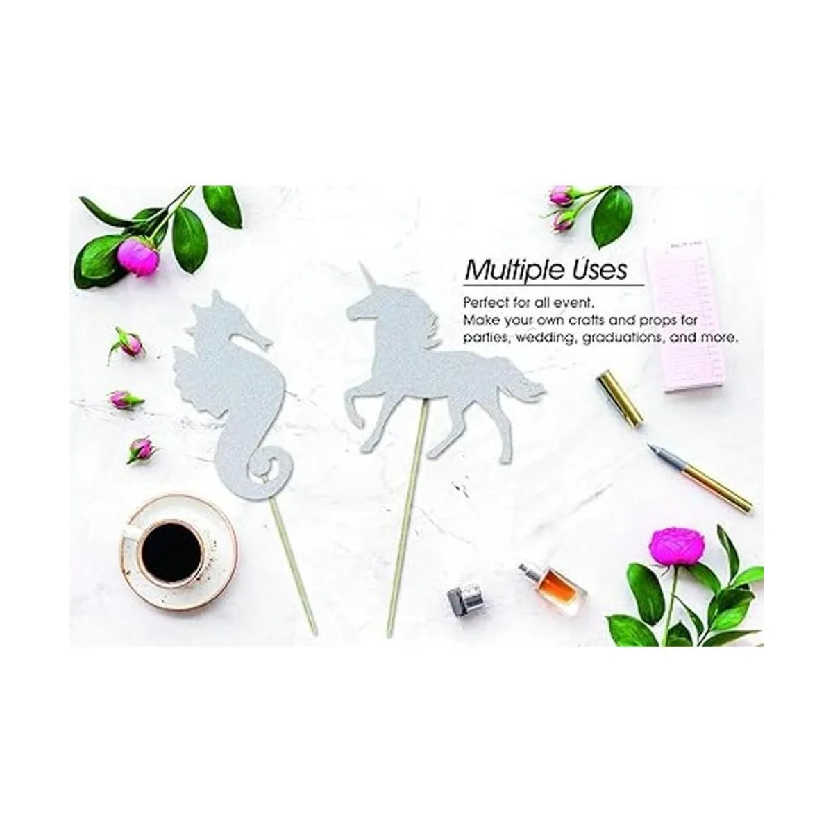 Papel de cartulina con purpurina plateada paquete de 15