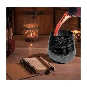 SKY FISH Stemless Stainless Steel Etching Wine Glasses18_2