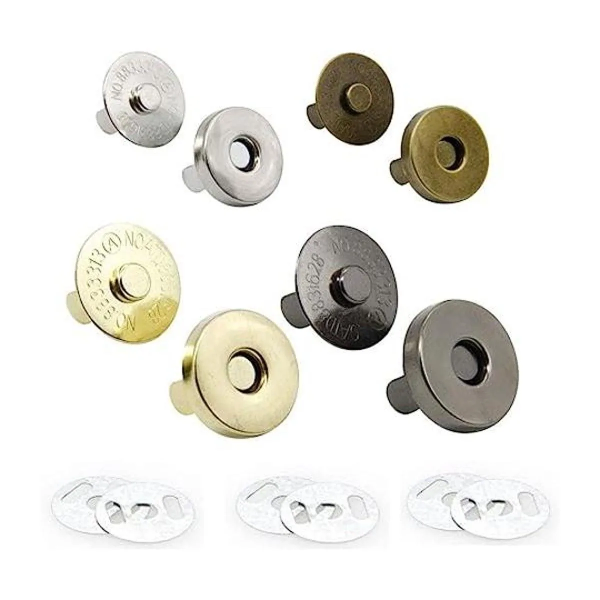 Cierres magnéticos de botón a presión para costura