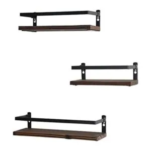 PHUNAYA Estantes flotantes de madera rústica montado en la