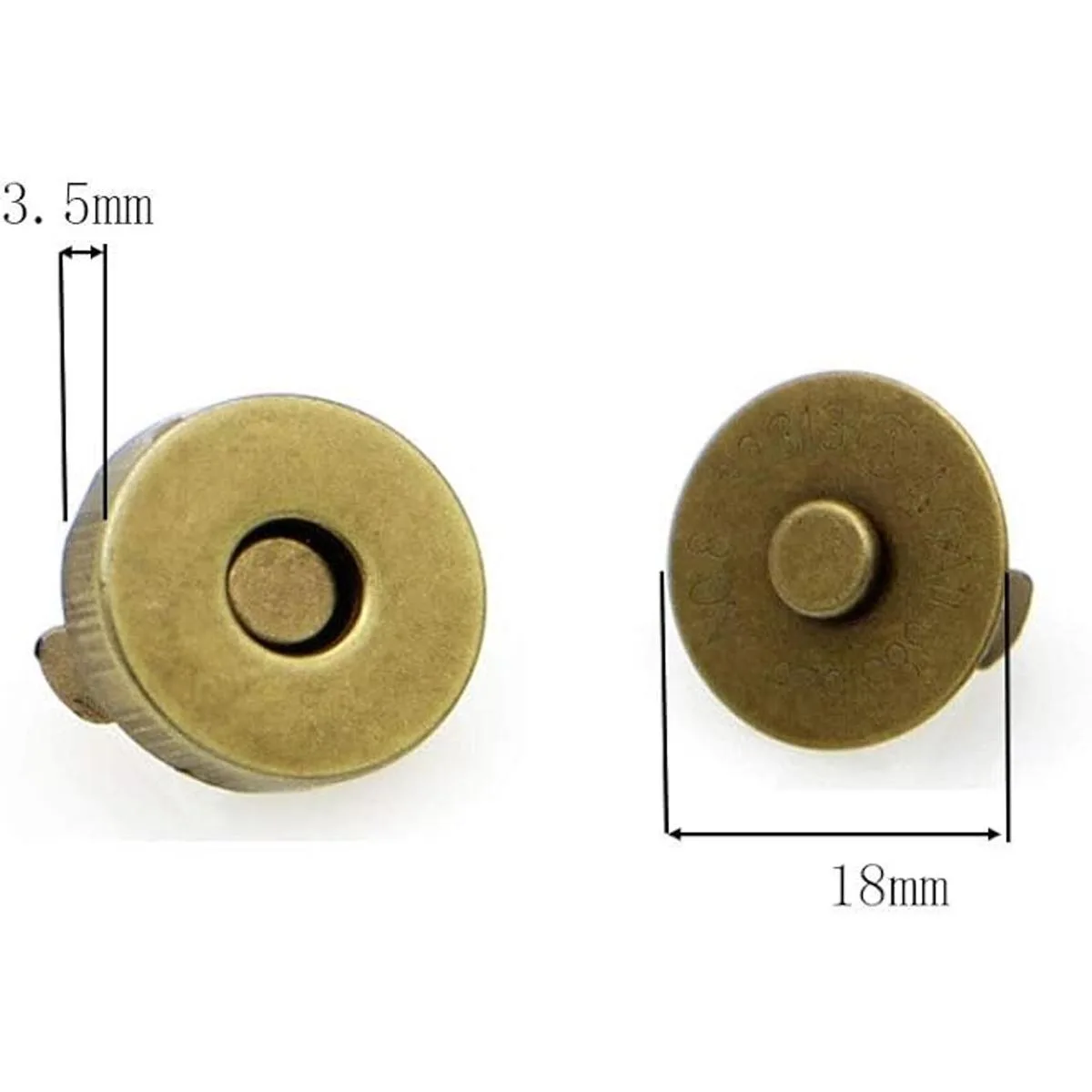 Cierres magnéticos de botón a presión para costura