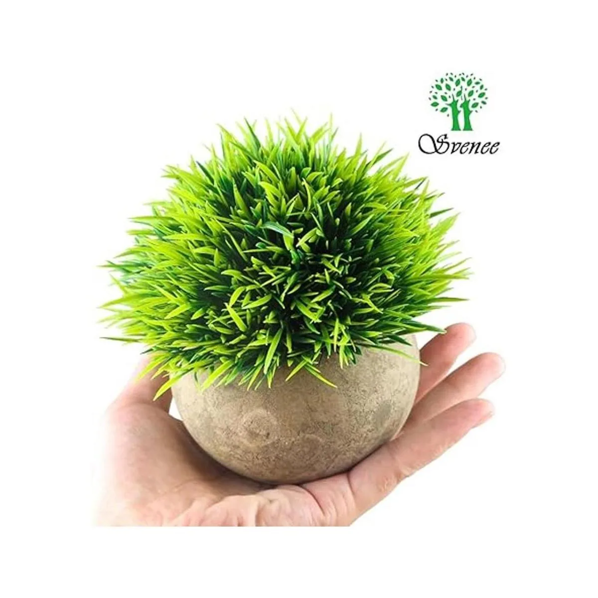 Svenee Mini plantas artificiales arbustos de plástico