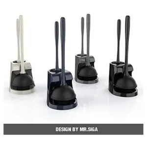 MR.SIGA Combo de cepillo de émbolo de inodoro y cuenco_3