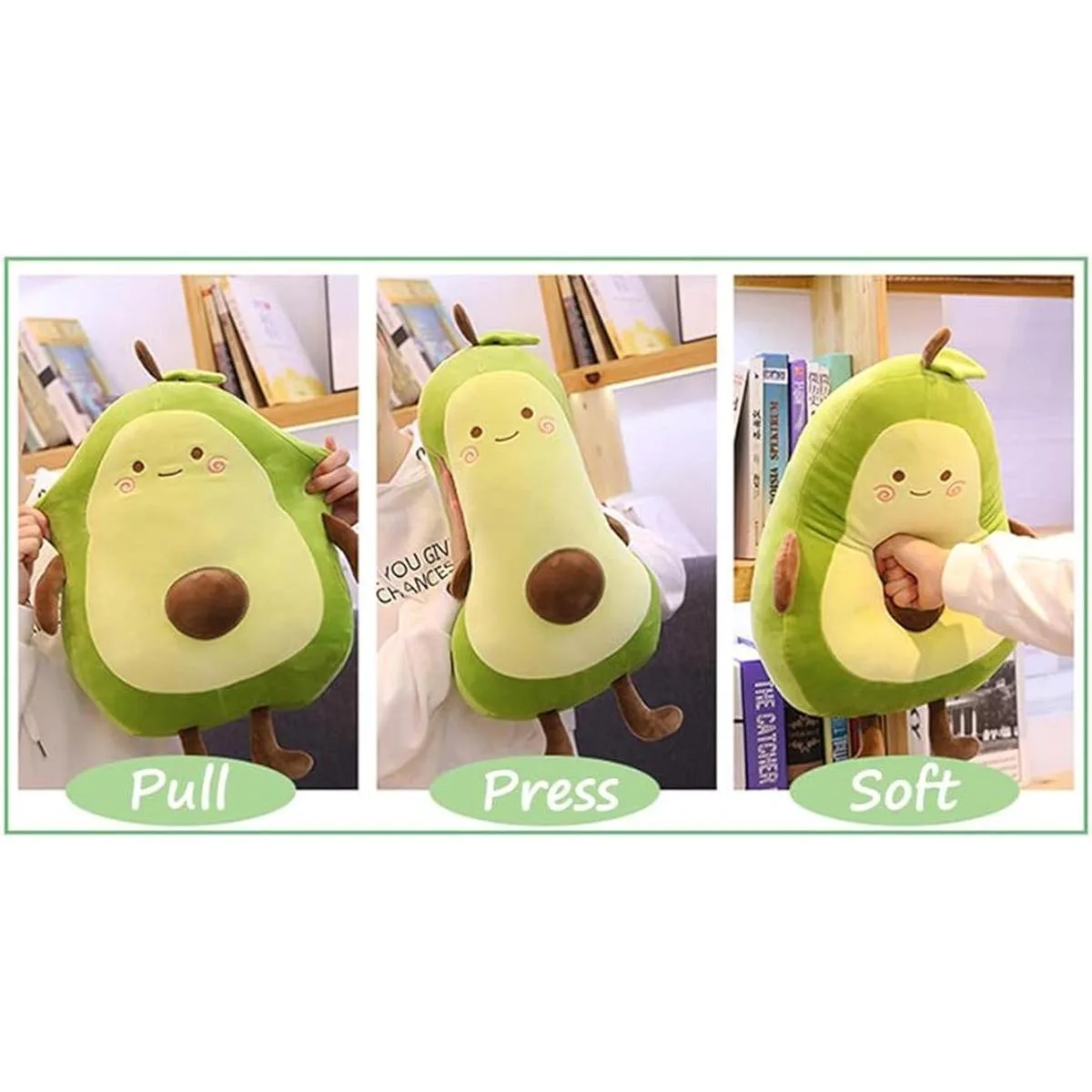 Gianthairball Peluche de aguacate almohada de comida_3