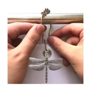 Aimoye Dragonfly Ganchos para cortina de ducha de baño_5