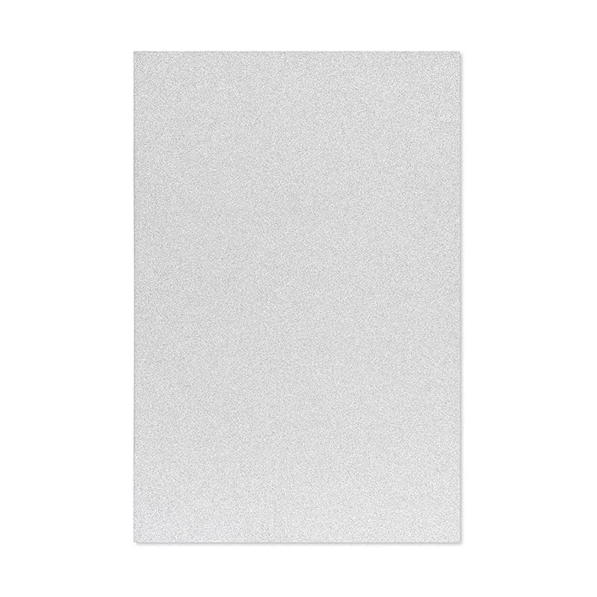 Papel de cartulina con purpurina plateada paquete de 15