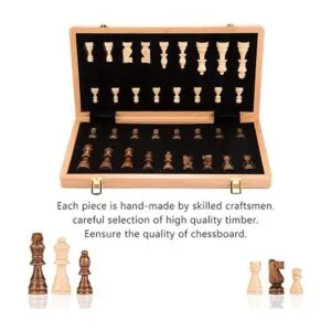 AMEROUS Juego de ajedrez de madera magnético juego de_4