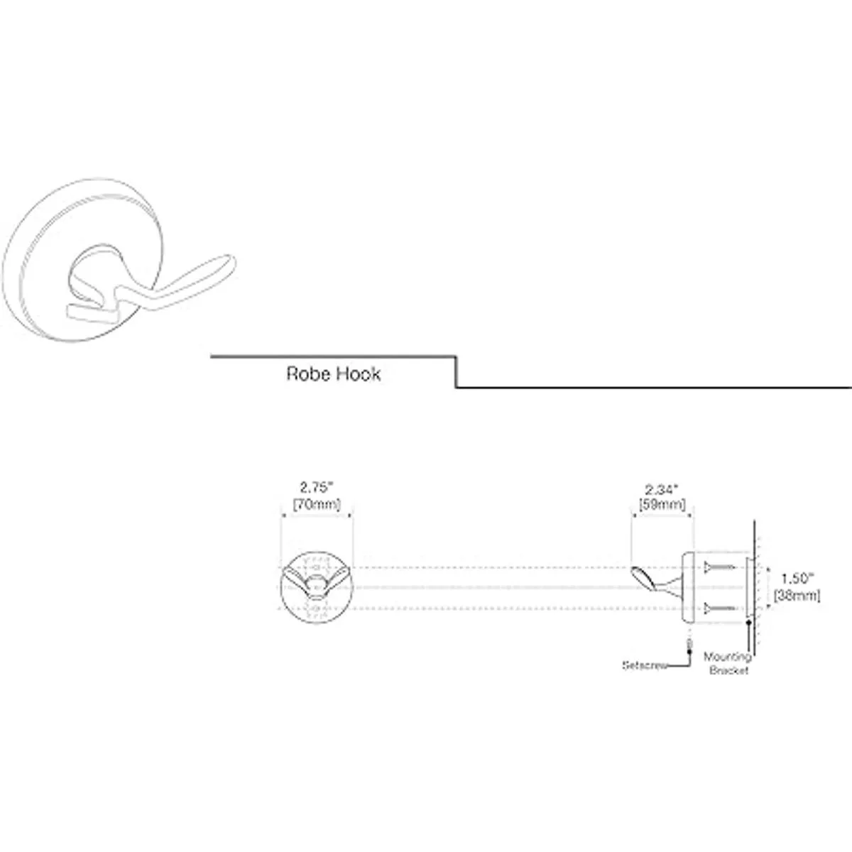 Gatco Designer II Gancho para albornoz_6