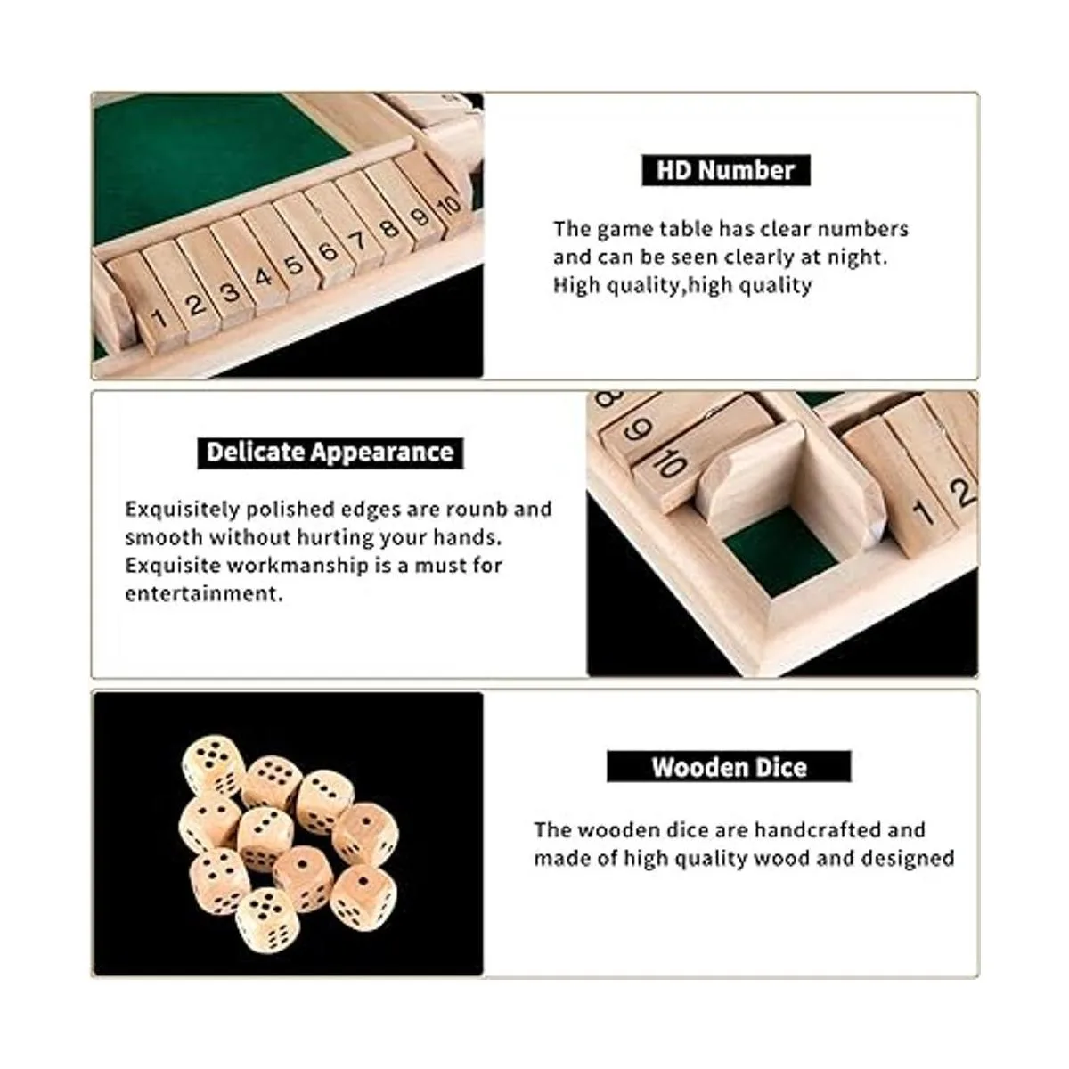 AMEROUS Juego de dados de 1 a 4 jugadores clásico juego_5