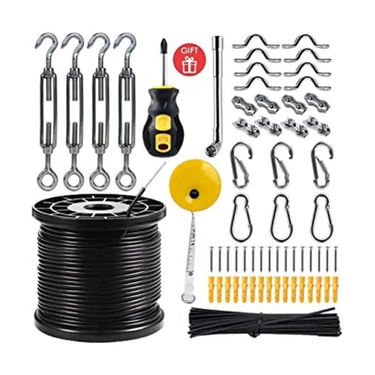 Juego de luces de cadena para colgar con cuerda de alambre_1