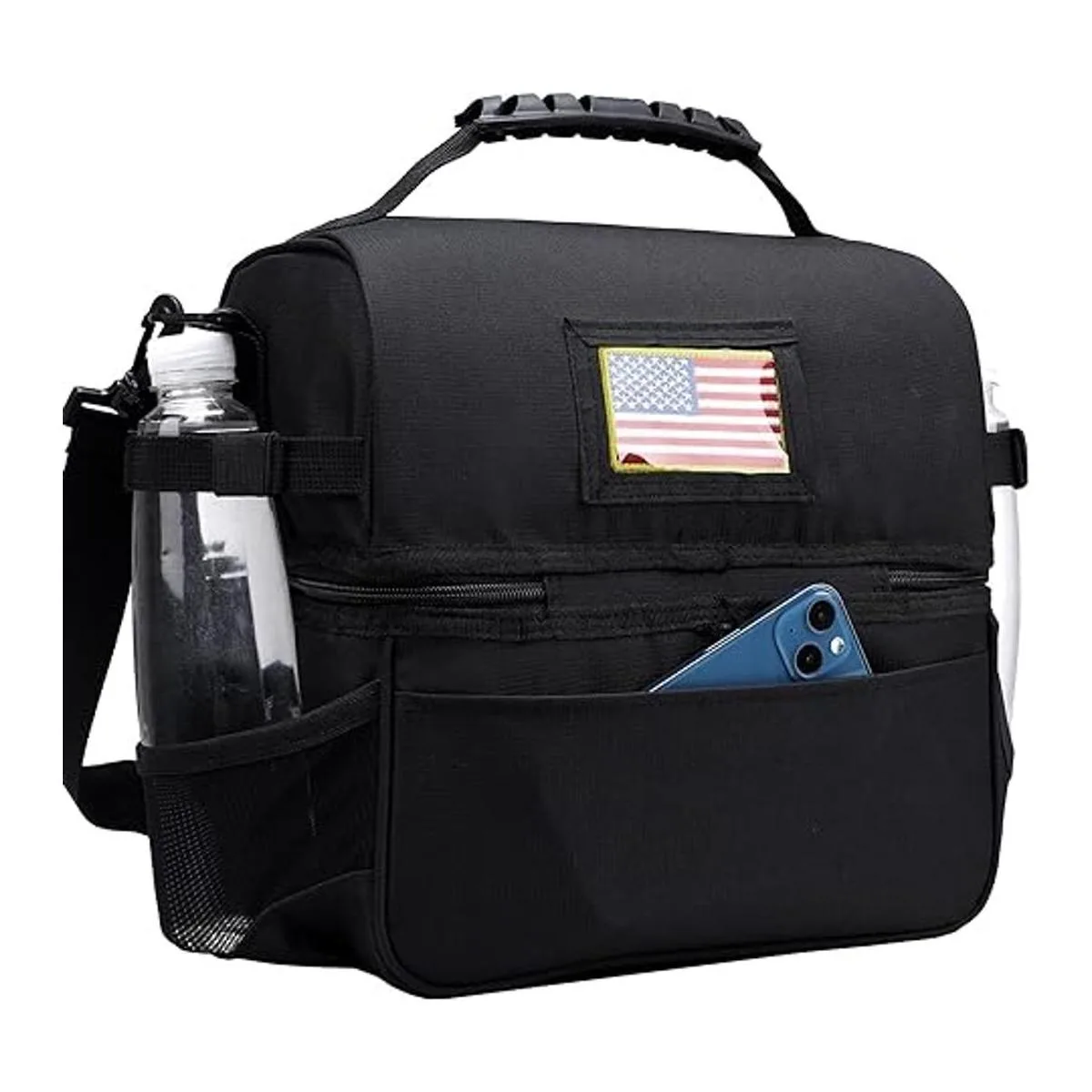 MIER Bolsa de almuerzo con doble compartimento y correa_6