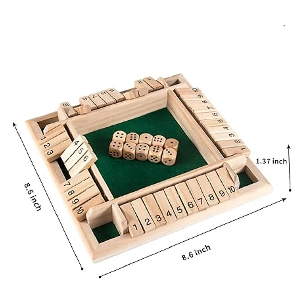 AMEROUS Juego de dados de 1 a 4 jugadores clásico juego_4