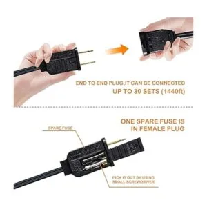 DGE Cadena de luces LED exteriores impermeable e_5