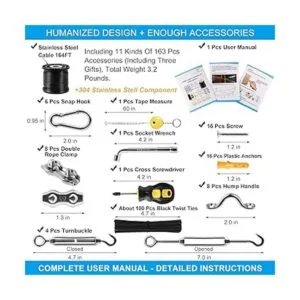 Juego de luces de cadena para colgar con cuerda de alambre_2