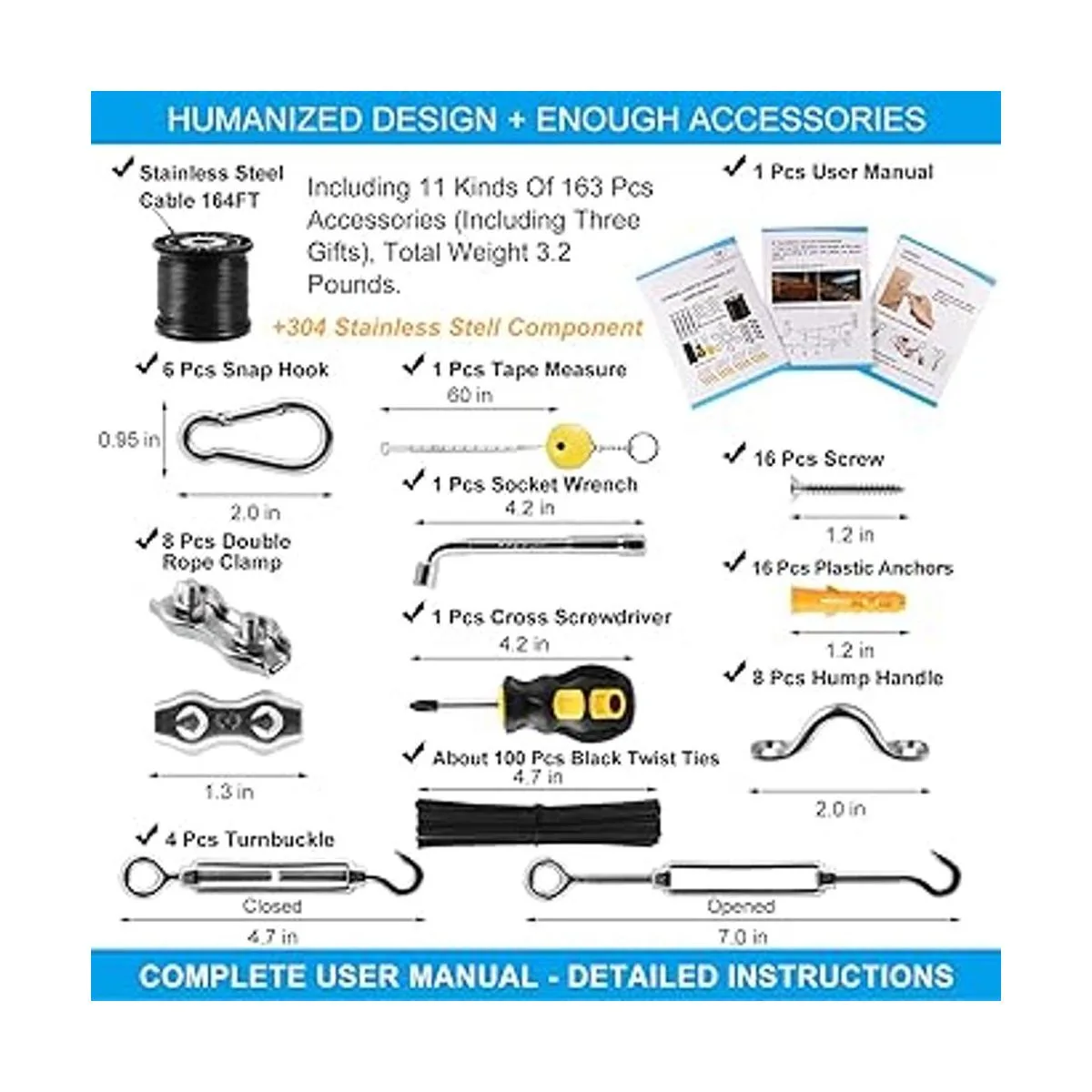 Juego de luces de cadena para colgar con cuerda de alambre_2