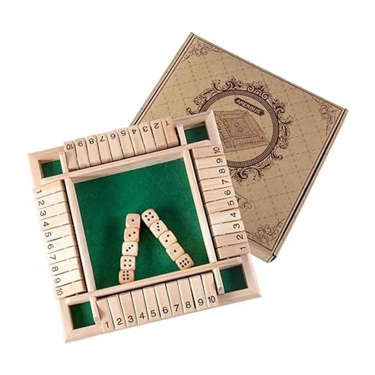 AMEROUS Juego de dados de 1 a 4 jugadores clásico juego_3