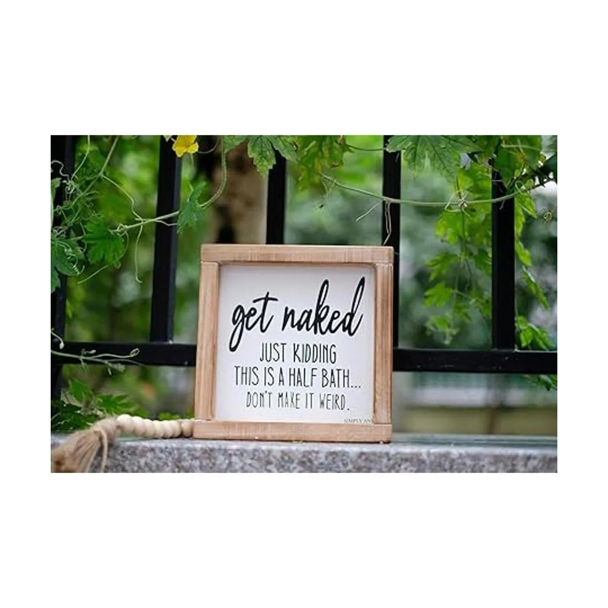 SIMPLY ANI Letrero de baño Get Naked Bath Just Kidding