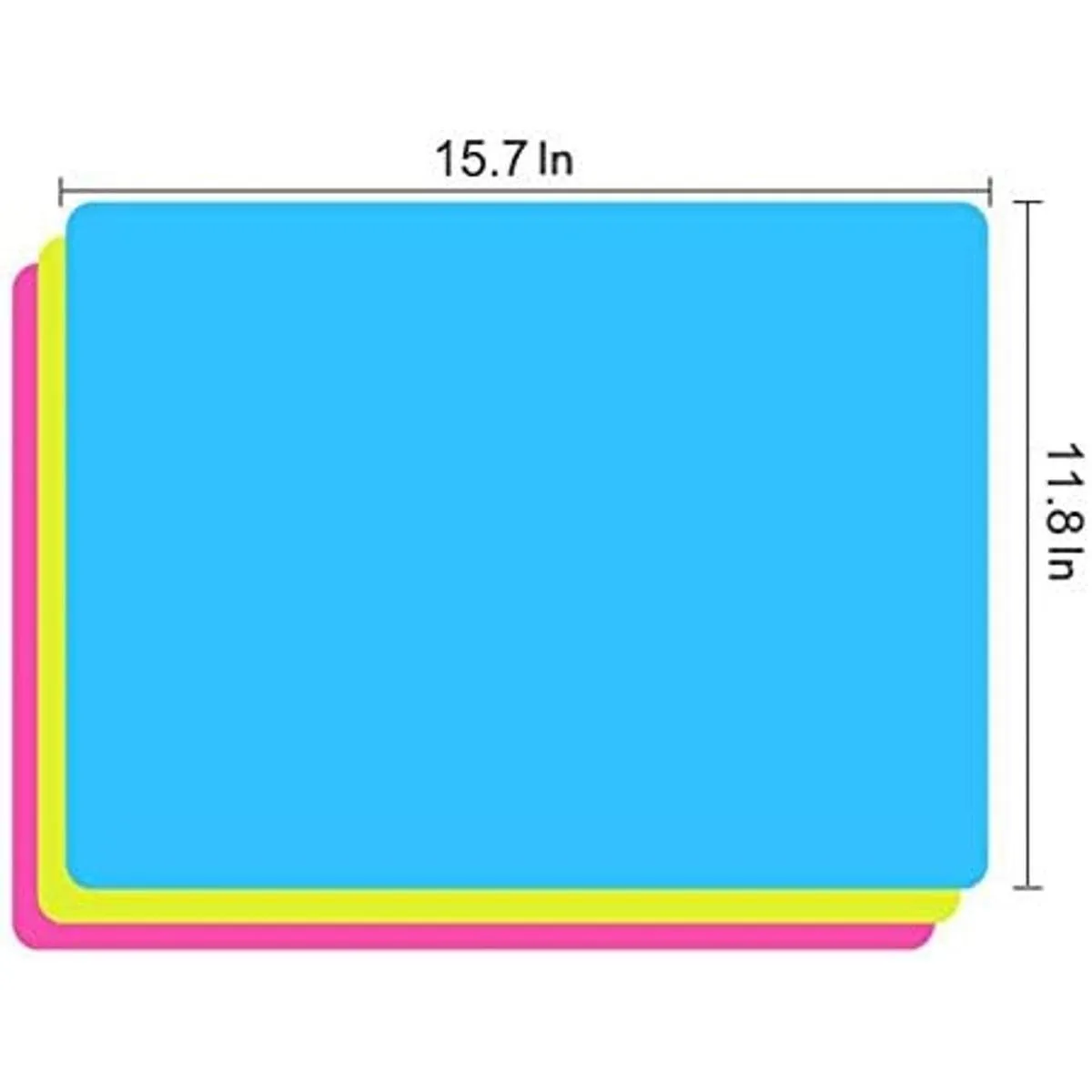 Paquete de 3 hojas de silicona extra grandes para