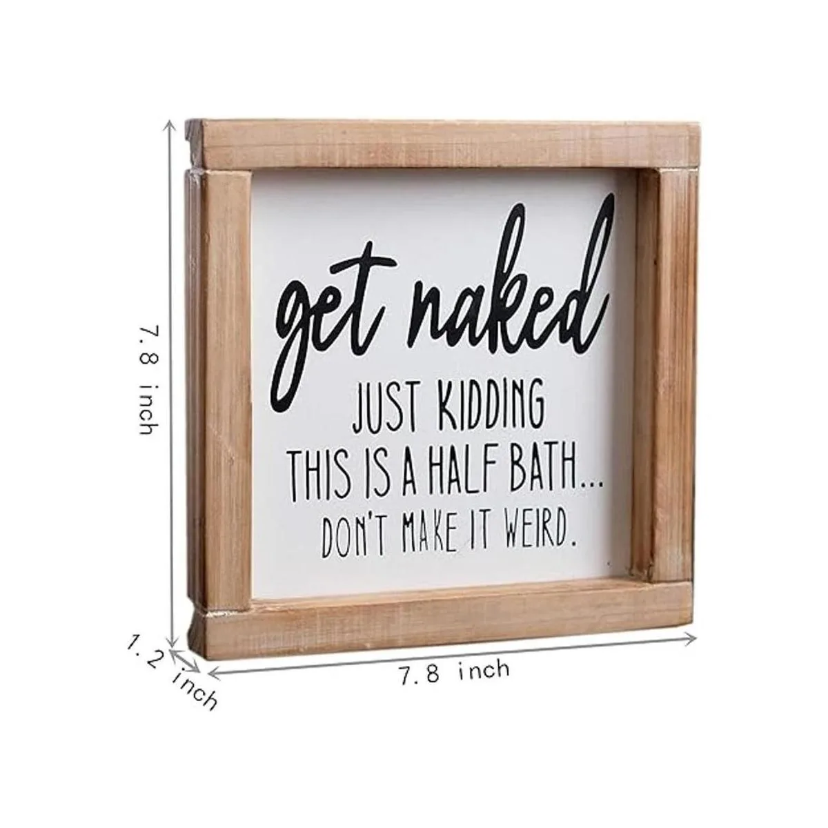 SIMPLY ANI Letrero de baño Get Naked Bath Just Kidding