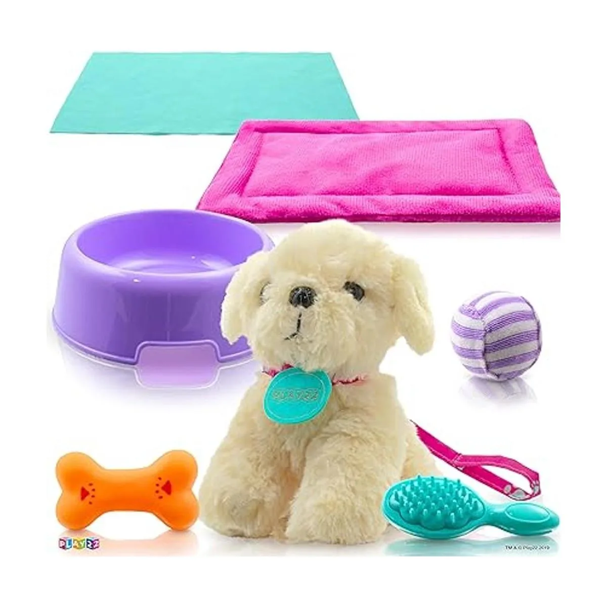 Play22 Juego de 9 muñecos de peluche para cachorros