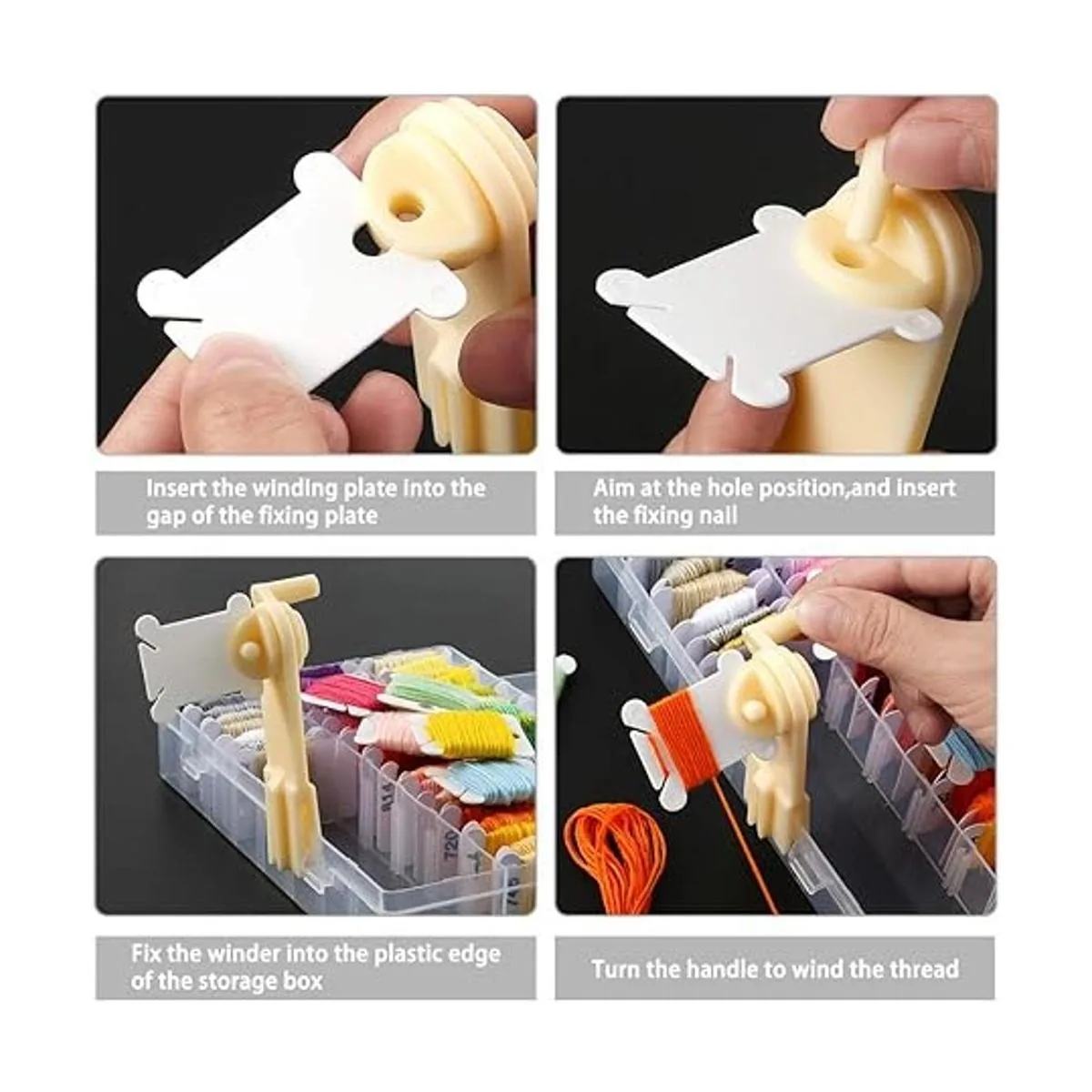 Herramientas de caja organizadora de hilo dental para_4