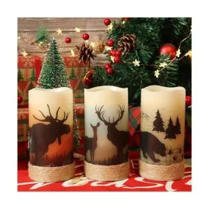 GenSwin Velas LED parpadeantes sin llama con cuerda de_2