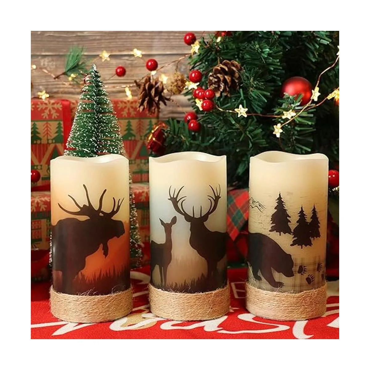 GenSwin Velas LED parpadeantes sin llama con cuerda de_2