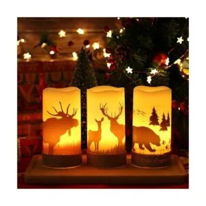 GenSwin Velas LED parpadeantes sin llama con cuerda de_4