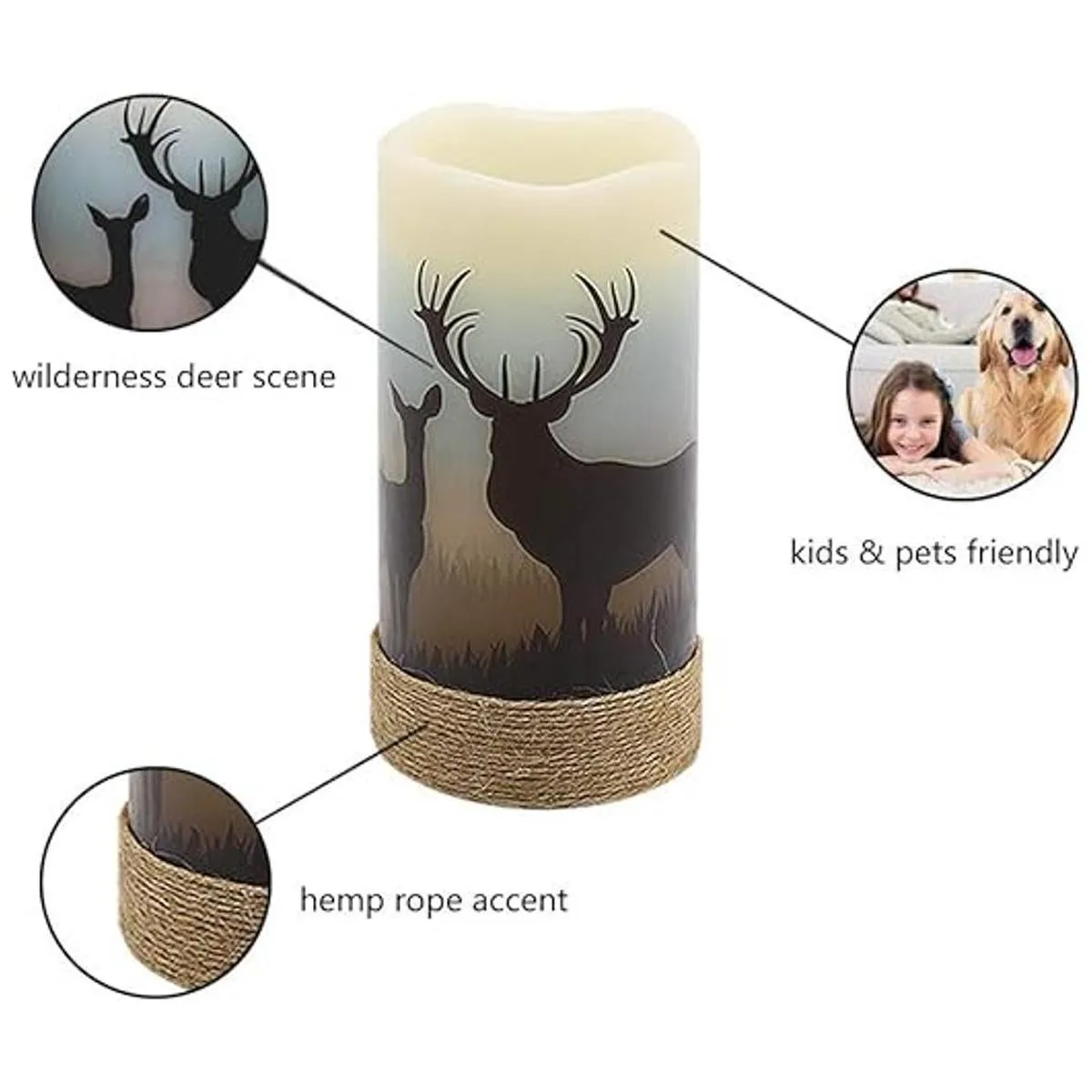 GenSwin Velas LED parpadeantes sin llama con cuerda de_6