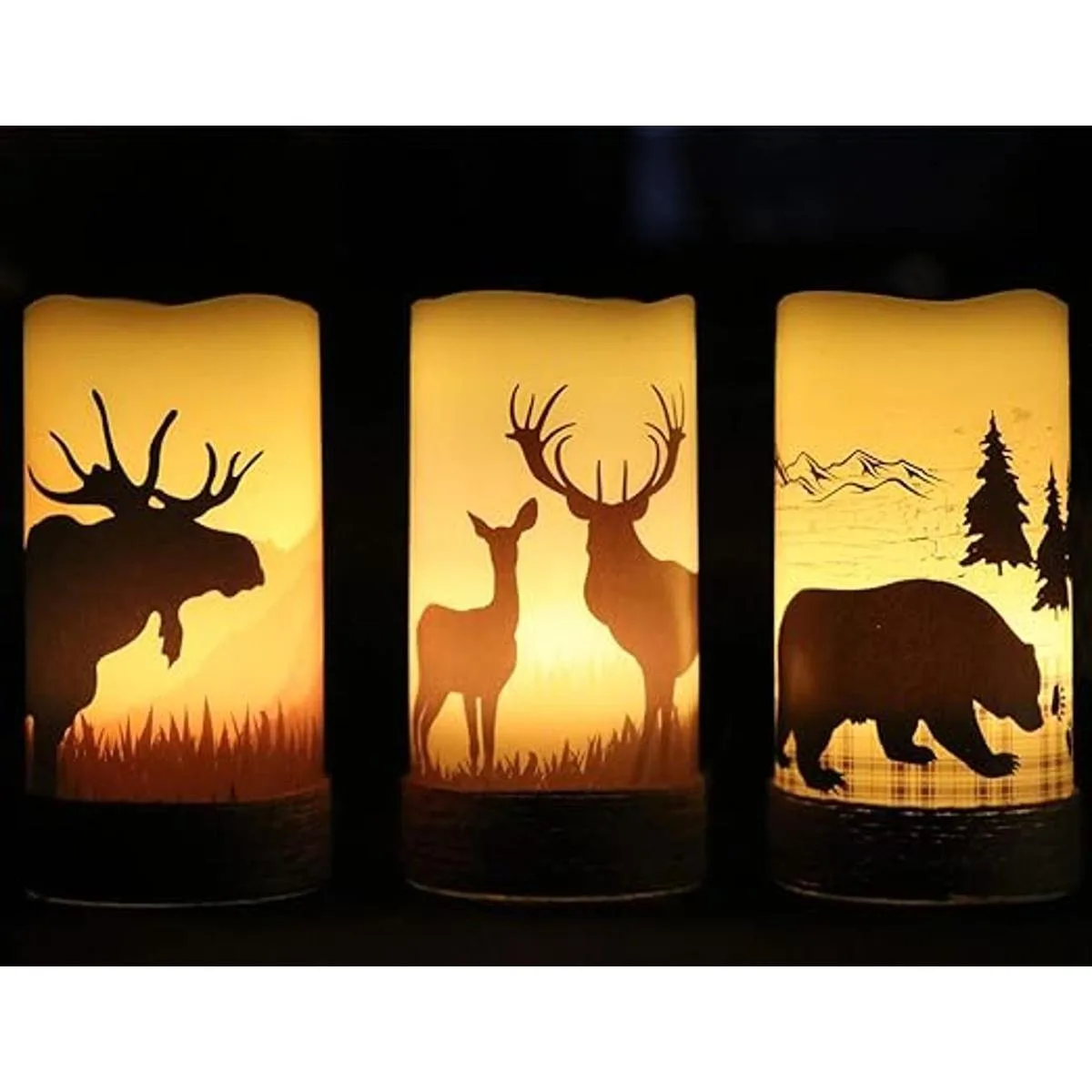 GenSwin Velas LED parpadeantes sin llama con cuerda de_3