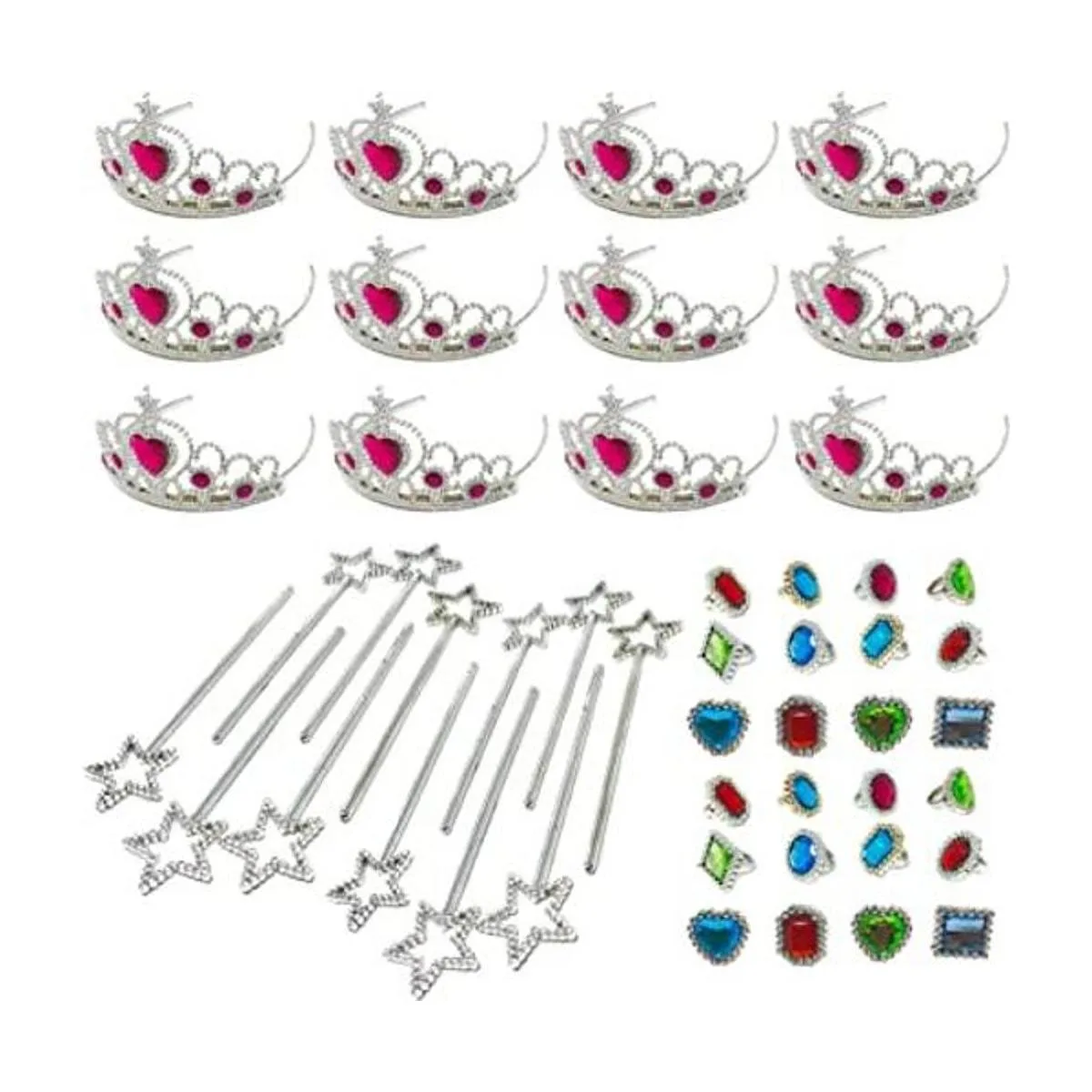 Juego de 48 piezas de accesorios de joyería de princesa_1