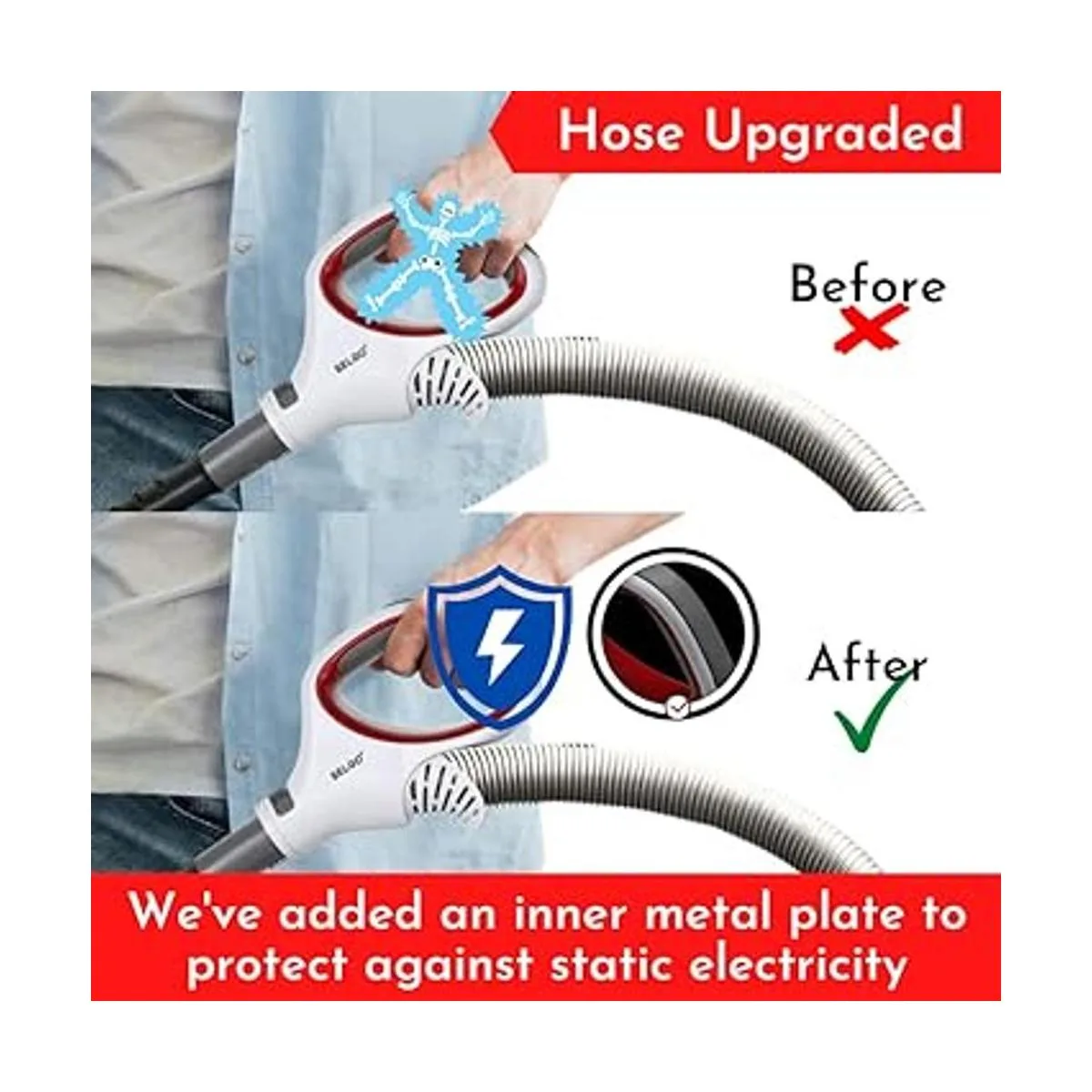 Mango de manguera de repuesto para aspiradora de repuesto