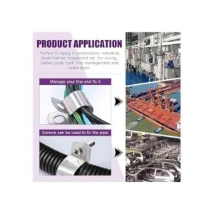 Swpeet Juego de 80 abrazaderas de acero inoxidable 304 de