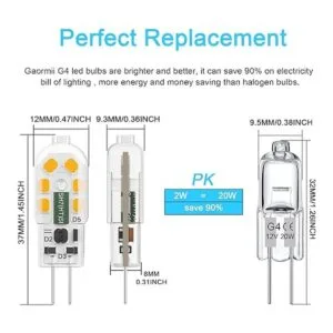 Bombilla LED G4 de 12 V T3 JC tipo base bipin 2 W_2