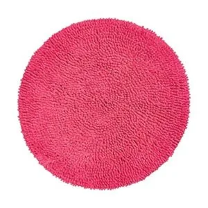 CHARDIN HOME Hot Pink Round Bath Mat 2 feet Boho_1