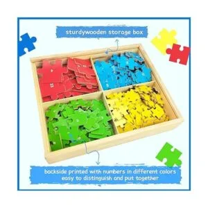 Puzzles de madera 4 en 1 para vehículos de construcción en_6