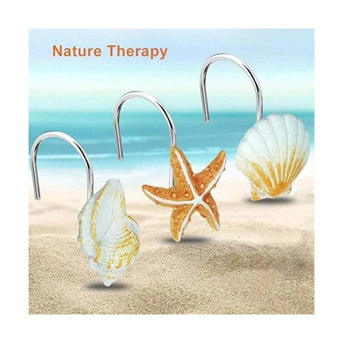 12 ganchos para cortina de ducha para baño diseño de