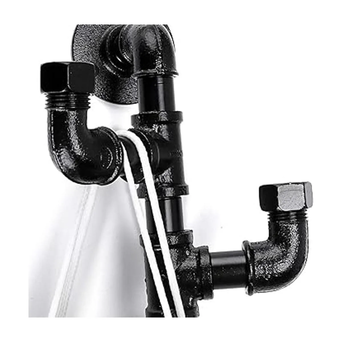 Sumnacon Perchero de pared de metal rústico con_5