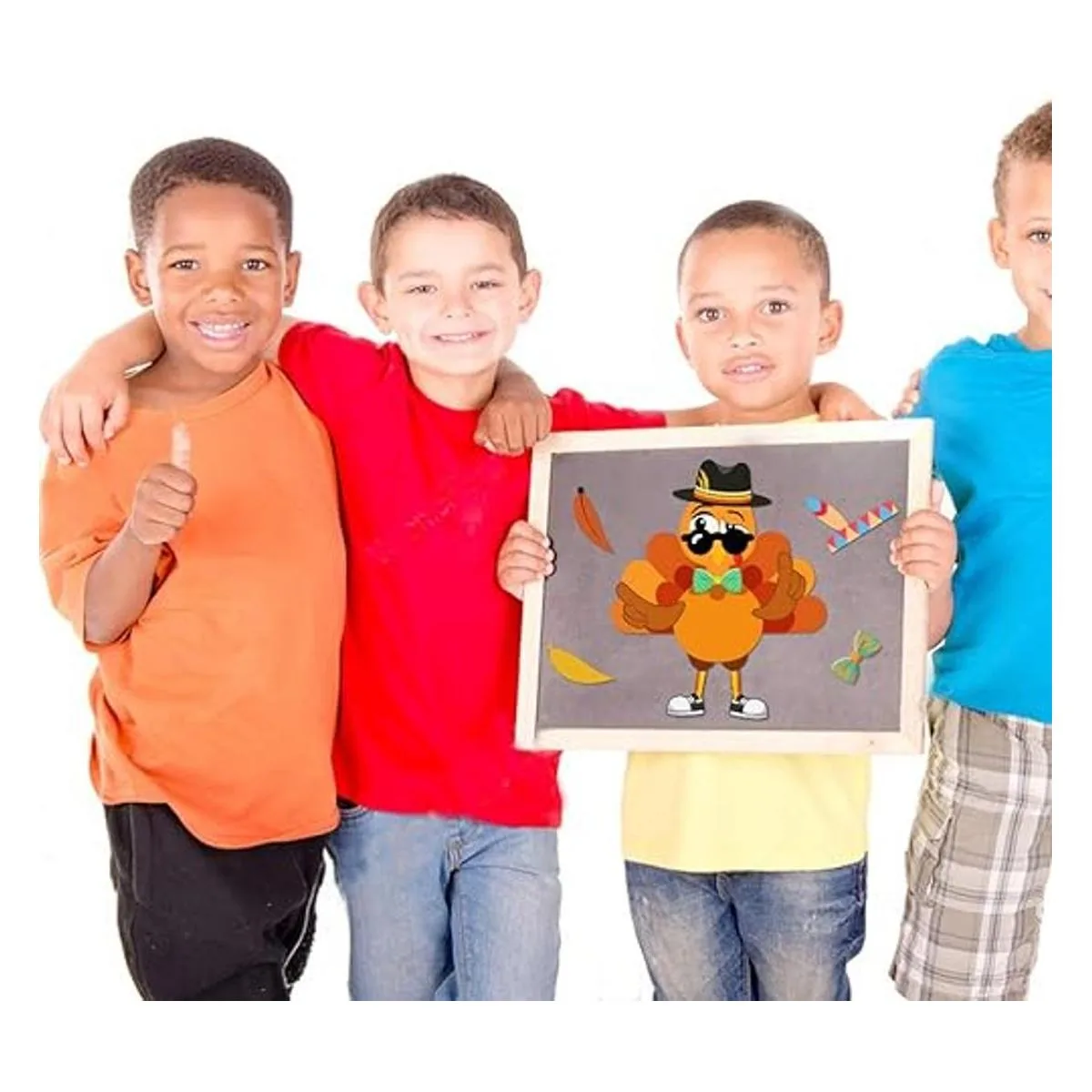 MakeATurkey Juego de 20 pegatinas para fiestas de Acción