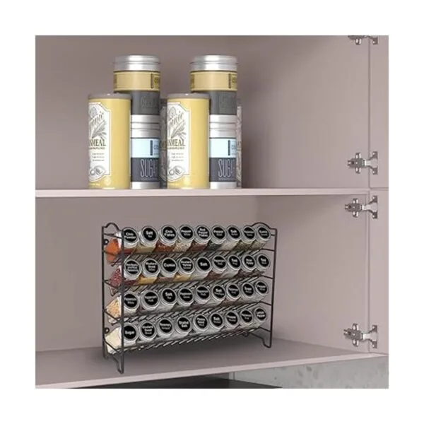 SWOMMOLY Estante para especias con frascos cuadrados_2