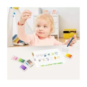 Juego de 6 almohadillas de tinta lavables para_4