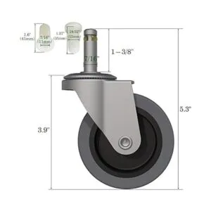 MySit Rubbermaid Ruedas de repuesto para carrito de 3_2