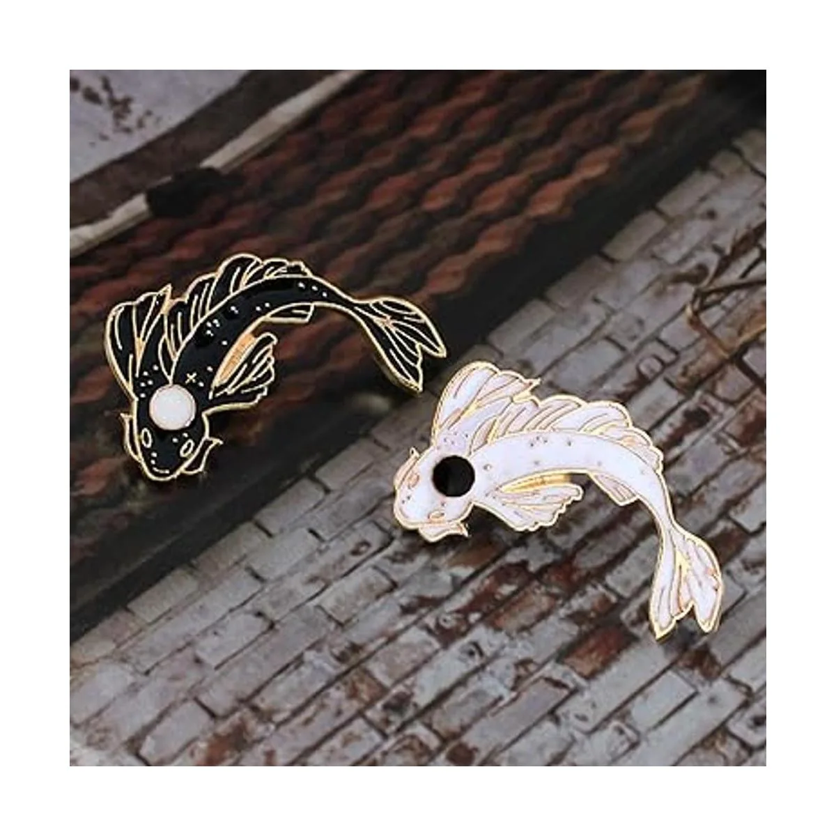 GuassLee Juego de broches de solapa esmaltada 2 bonitos_3