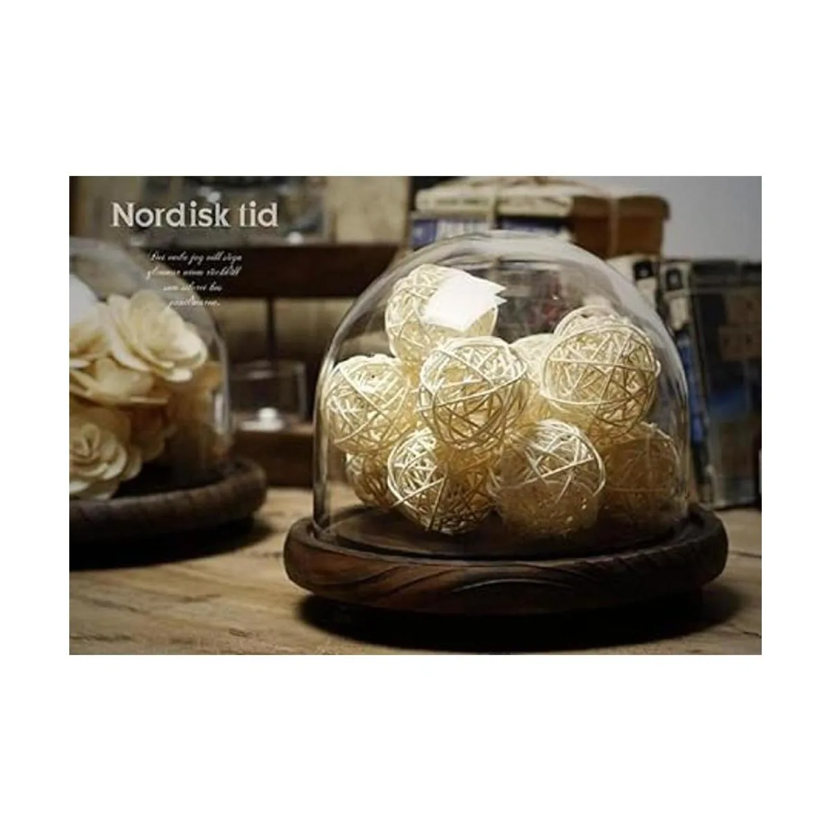 Pemalin Juego de 15 bolas decorativas de ratán_2