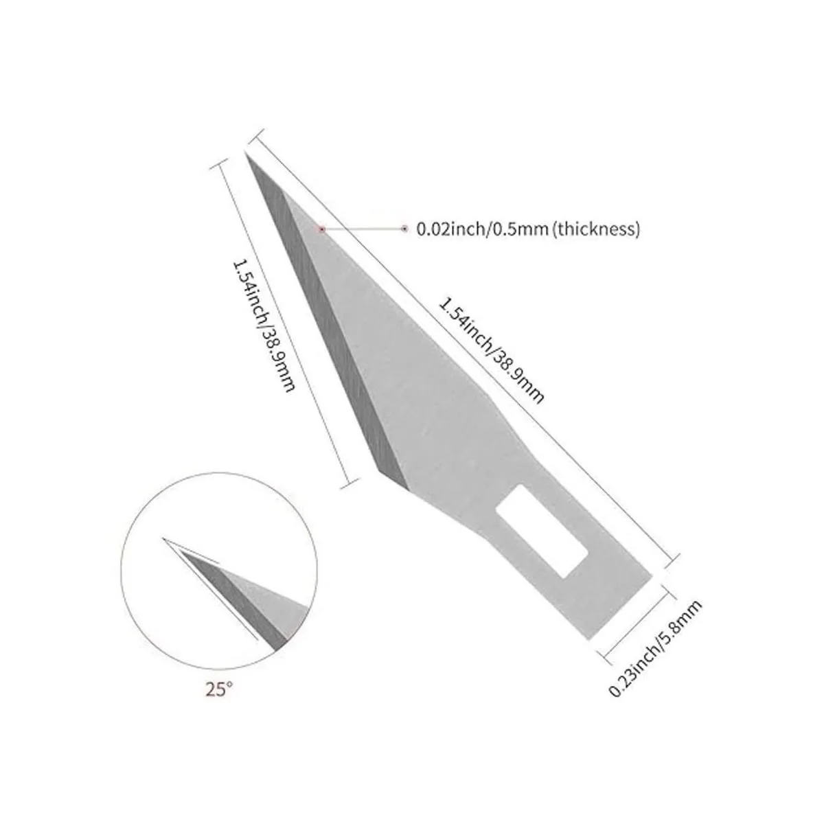 DIYSELF 200 cuchillas de cuchillo exacto 11 cuchillas de_2