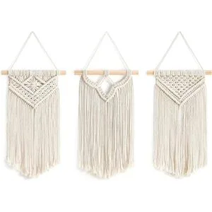 Mkono Macramé pequeño para colgar en la pared paquete de_1