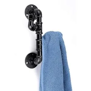 Sumnacon Perchero de pared de metal rústico con_4