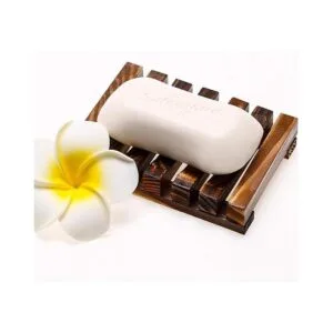 Soporte de madera para jabón 5 piezas carbón